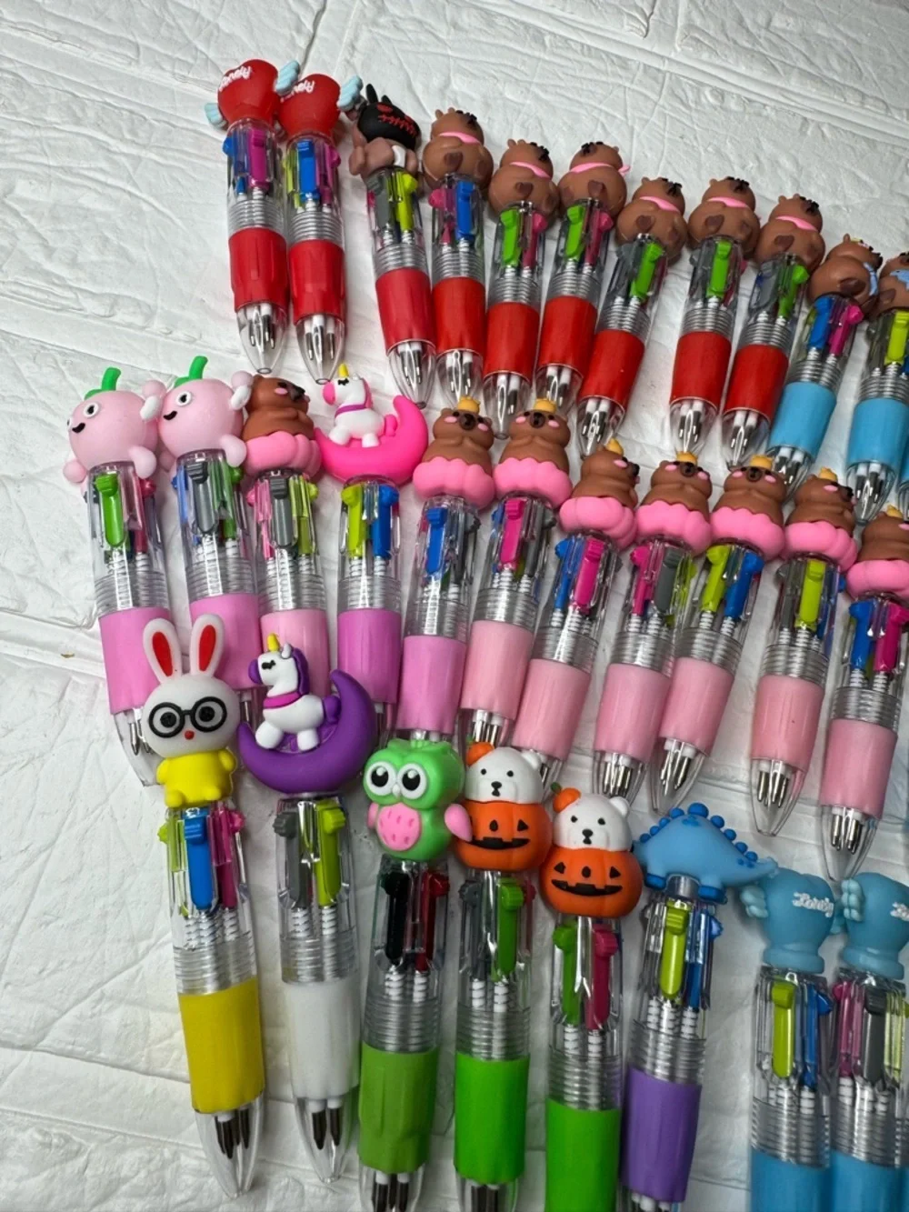 New 47pc Kids Novelty Multi-Color Click Ballpoint Pens, Party Favors